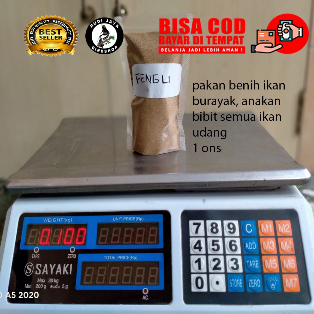 Jual FENG LI FENGLI 1 100GR TEPUNG UDANG PELET PAKAN MAKANAN BENIH ...
