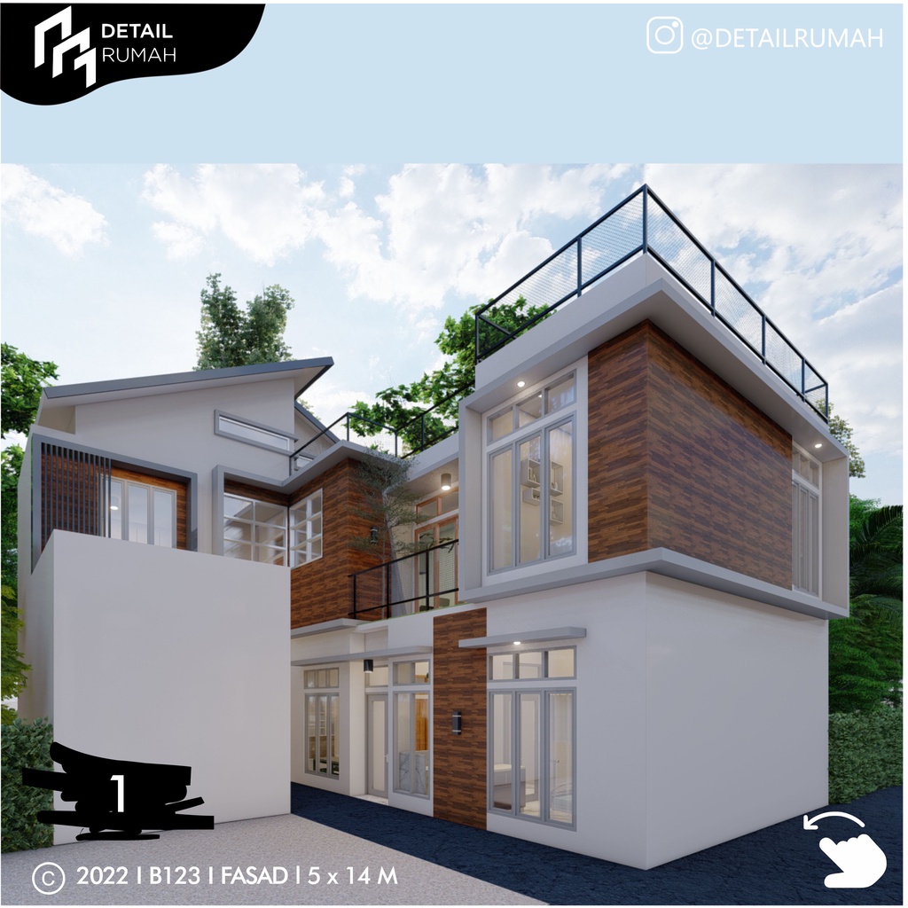 Jual Desain Rumah Konsep Modern Minimalis X M Lantai Shopee