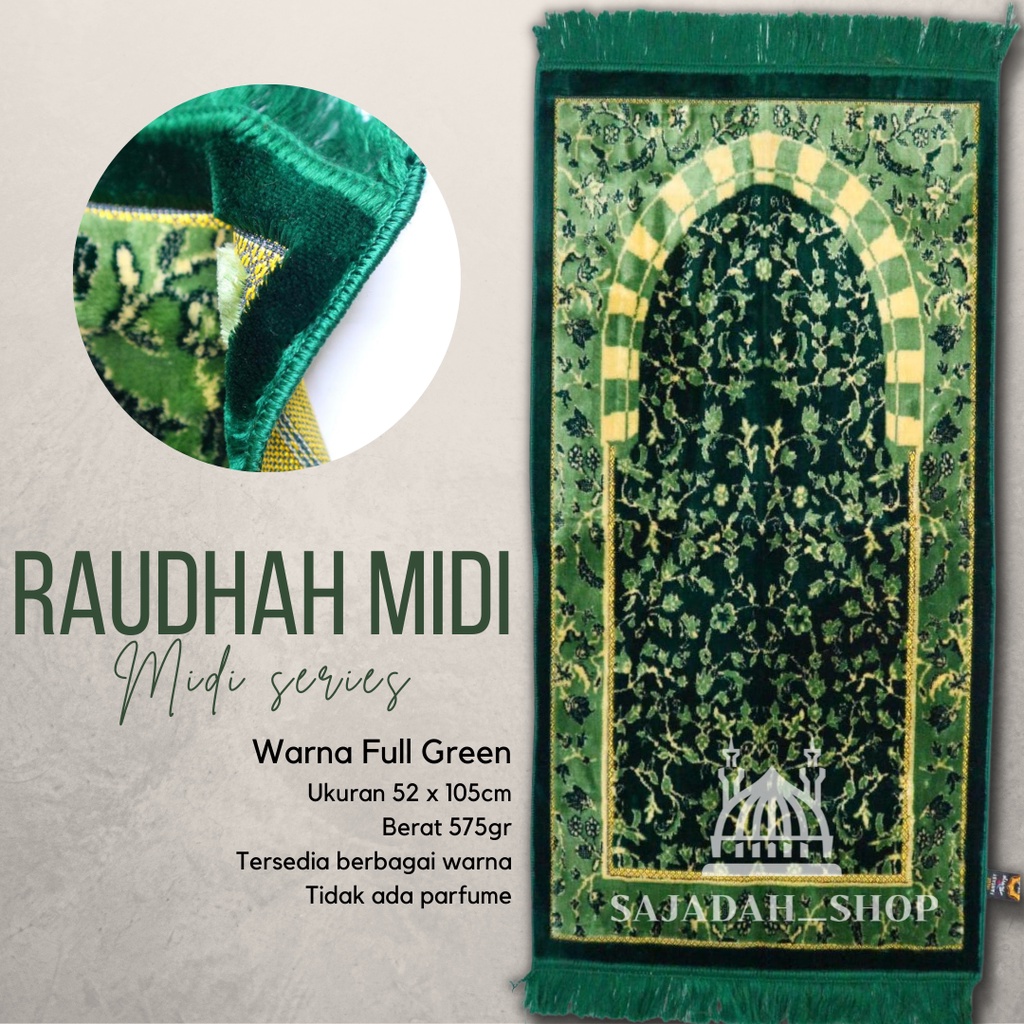 Jual (PREMIUM) Sajadah Tebal Motif Raudhah Midi Series Turkey (Seri ...