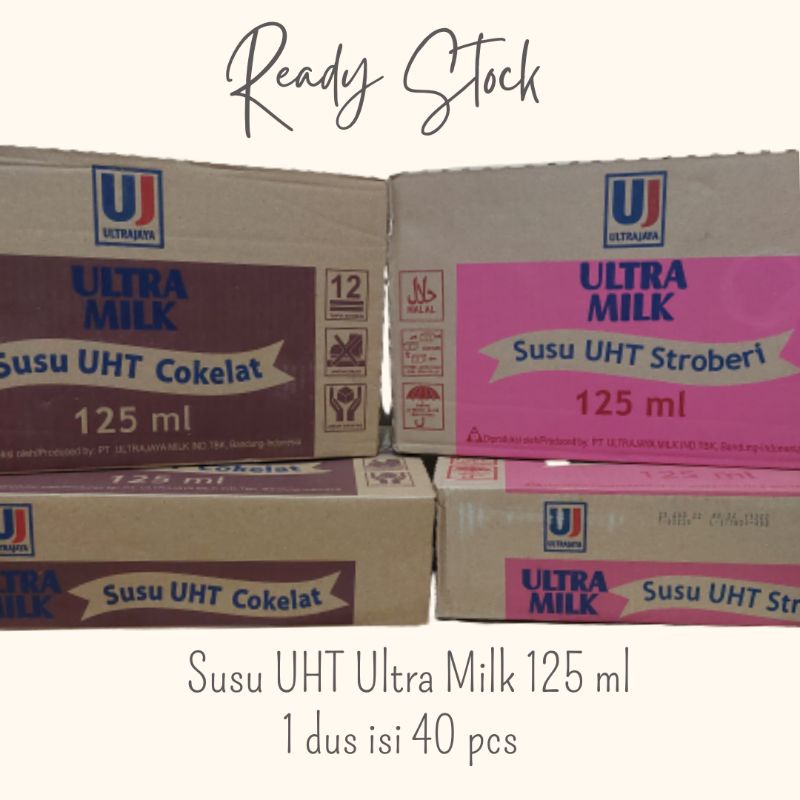 Jual Susu Ultra Milk 125 Ml 1 Dus Karton Ultra Milk Uht Rasa