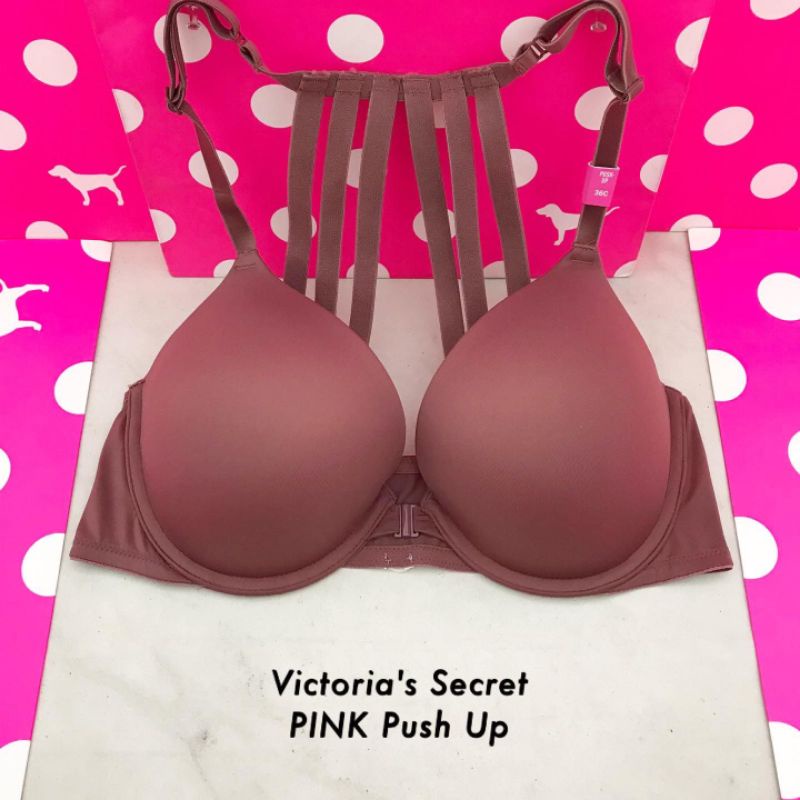 Jual Victorias Secret Pink Wear Everywhere Push Up Bra Bukaan Depan