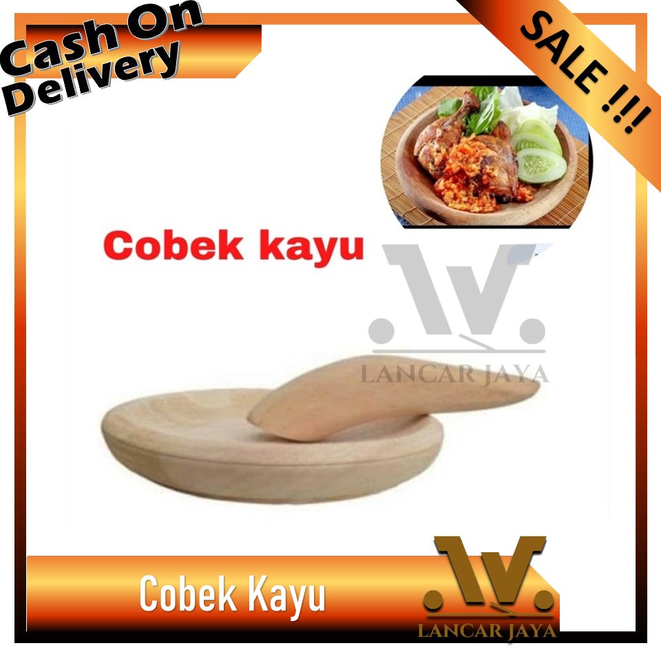 Jual Cobek Kayu Asli Full Set Kualitas Bagus/ Set Cobek Kayu dan Ulekan ...