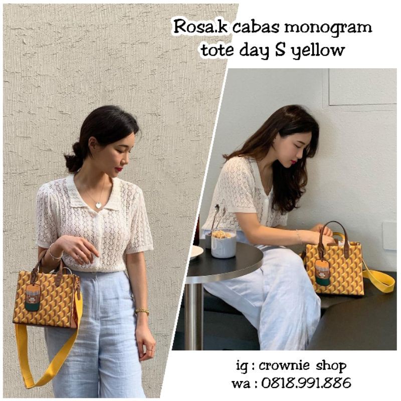 ROSA.K Cabas Monogram Untitled Day Tote S Multi (RTTSBV762MI) Shoulder  Cross Bag Wearing Eunse Ki