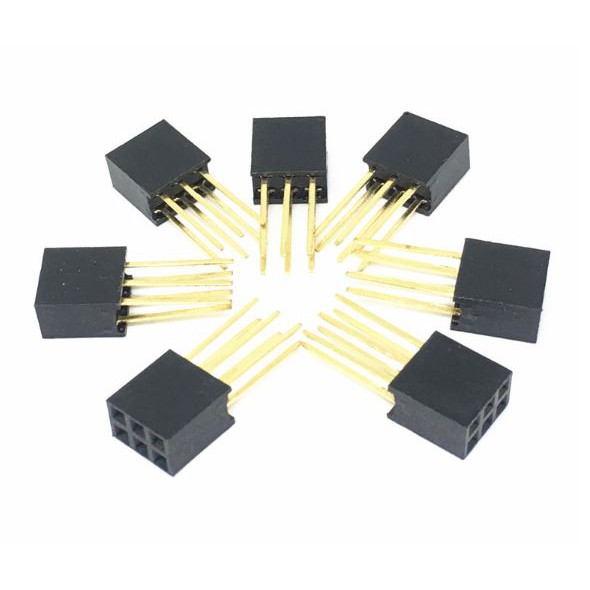 Jual Pin Head Female Long 2X3 6 Pin 6p 2x3p 2 X 3 P Stackable Arduino ...
