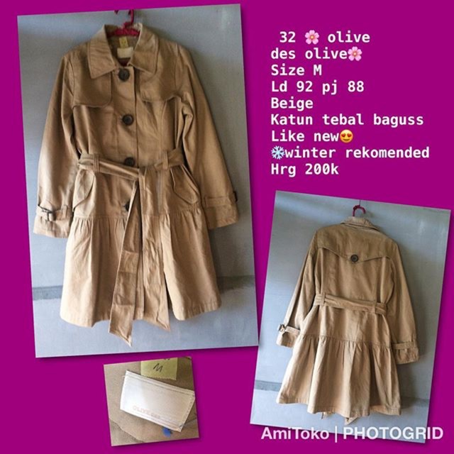 Olive des olive clearance coat