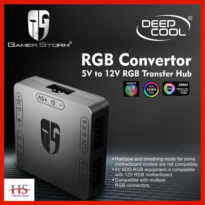 Jual DEEPCOOL RGB CONVERTOR 5V to 12V TRANSFER HUB | Shopee Indonesia
