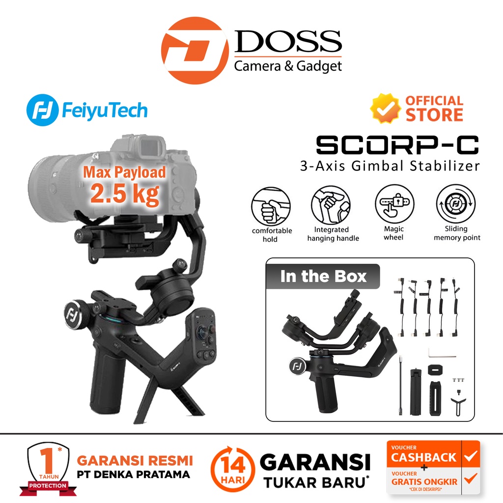 Jual Feiyu Scorp C Axis Handheld Gimbal For Camera Feiyu Scorpc Feiyu Shopee Indonesia