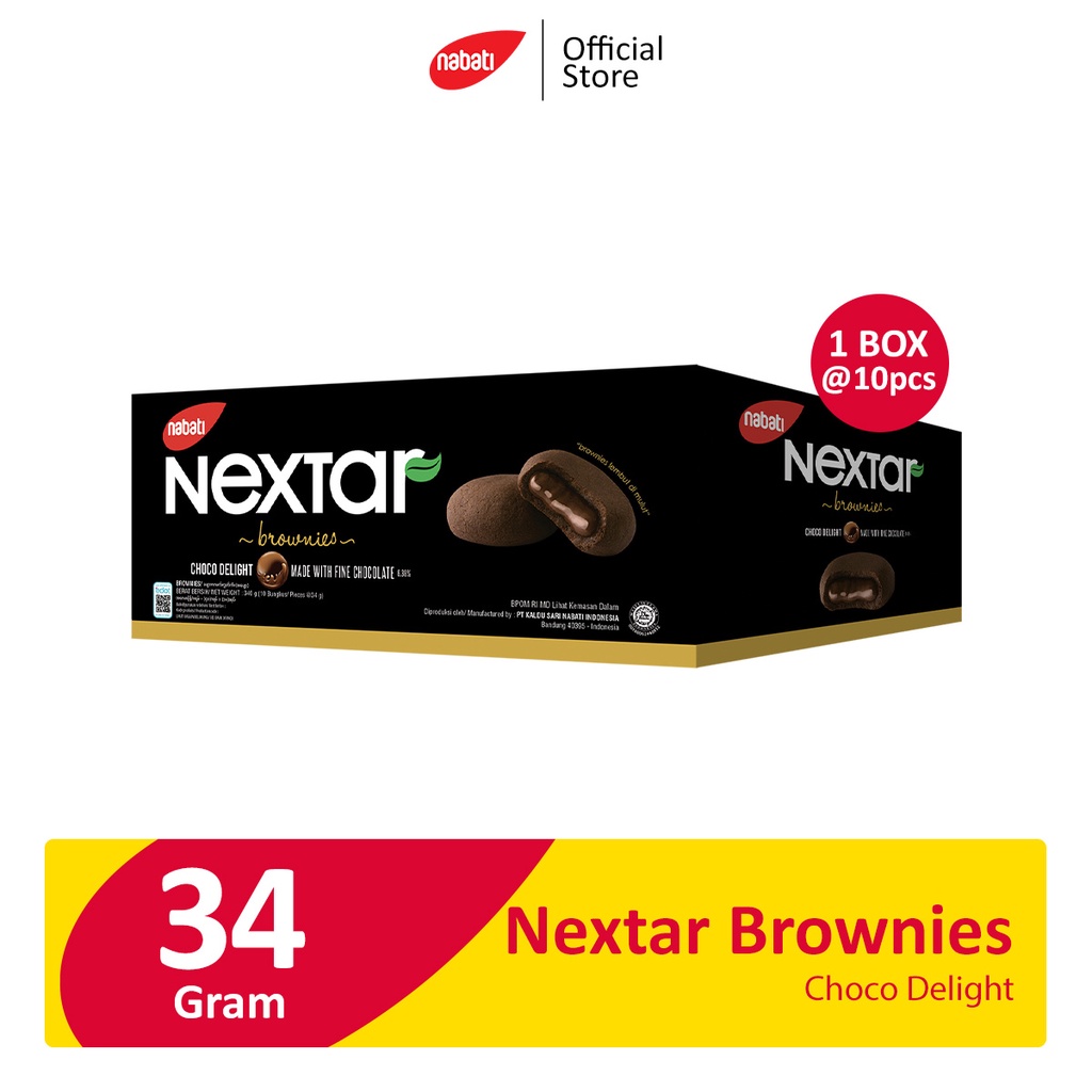 Jual NEXTAR Brownies Choco Delight 34g [1 Box] Shopee Indonesia