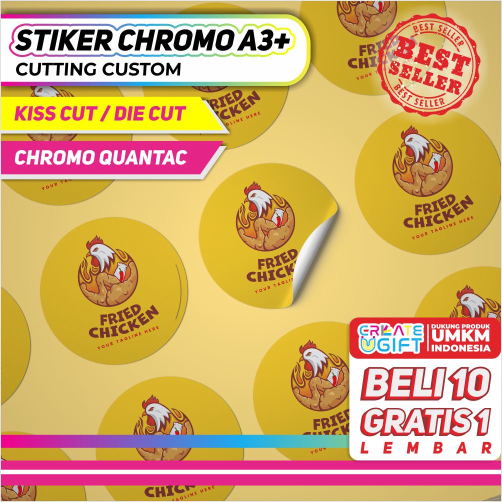 Jual Cetak Stiker Chromo Label Kemasan A Cut Label Kemasan Label