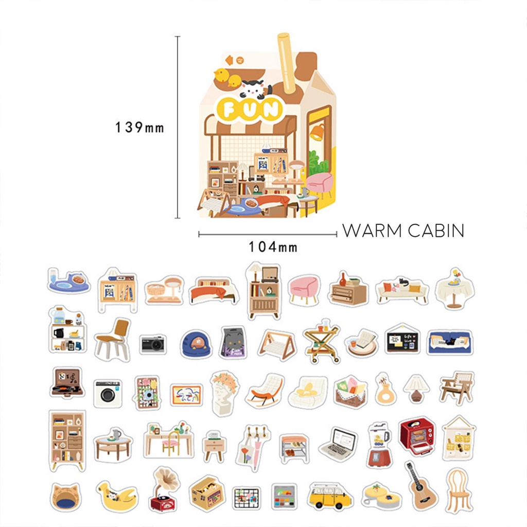 Jual Miniature Cute Stuff Flake Stickers / Sticker Tempel Lucu / Stiker ...