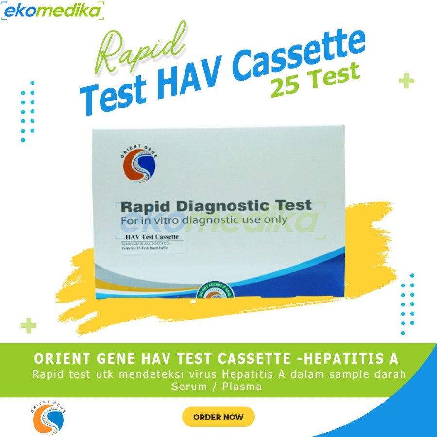 Jual Test HAV Casette Orient gene isi 25 Test HAV IGM Device (S/P) ED ...