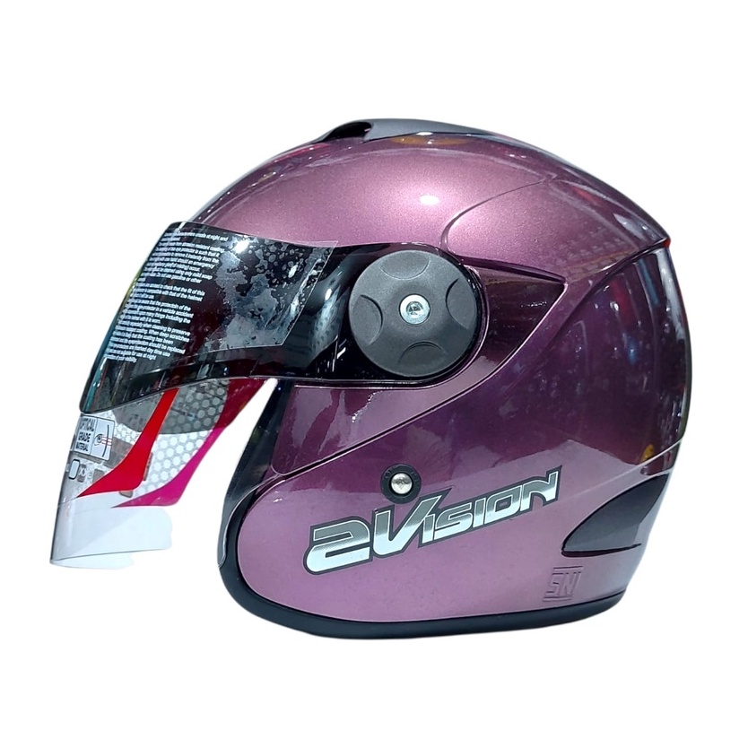 Jual Helm KYT 2 Vision Deep Purple Ungu Glossy Original Half Face