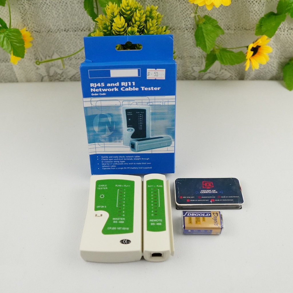 Jual Kabel tester RJ-11 dan RJ-45 termasuk baterai | Shopee Indonesia