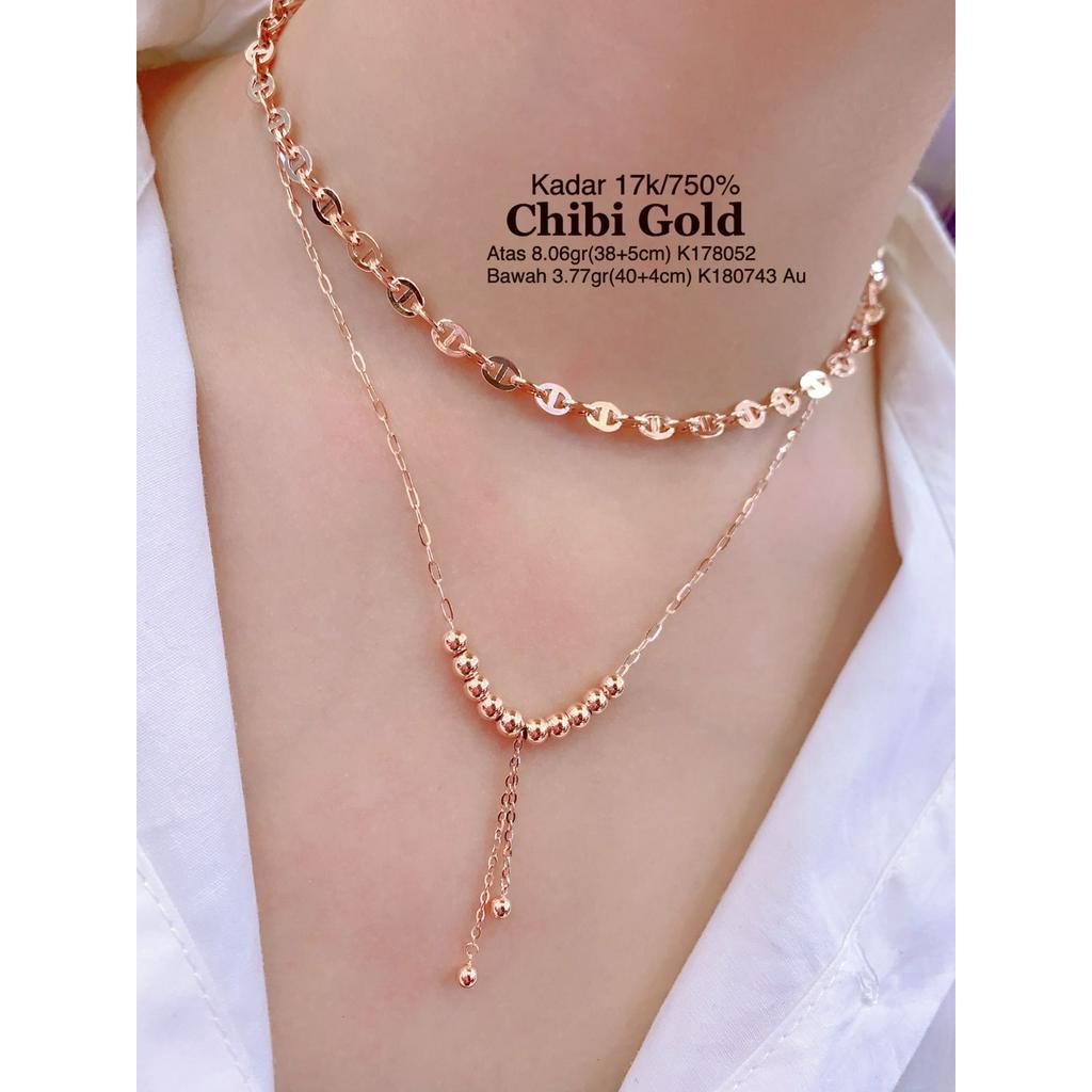 Jual Set Kalung Dan Liontin Emas Italy Au K K Chibi Shopee Indonesia