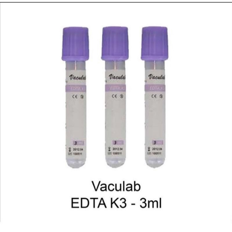 Jual Tabung Vaculab EDTA K3/ Serum Cloth Activator 2 ml 3ml 4 ml ...