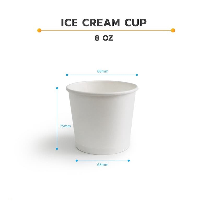 Jual Paper Ice Cream Cup Murah 8oz isi 50 pcs / Gelas Kertas Es Krim ...