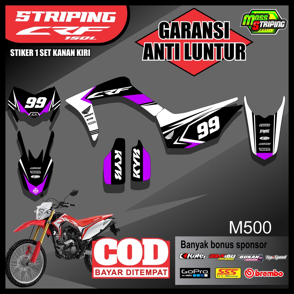 Jual Stiker Striping Motor Honda Crf 150l 150 L Kode M500 Sticker