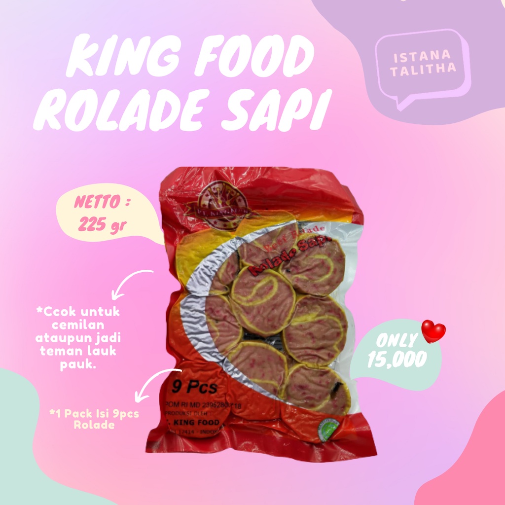 Jual Premium King Food Rolade Sapi 225gr Makanan Beku Enak Frozen