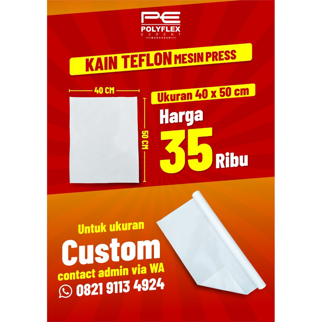 Jual Kain Teflon Teflon Sheet Alas Mesin Press Shopee Indonesia