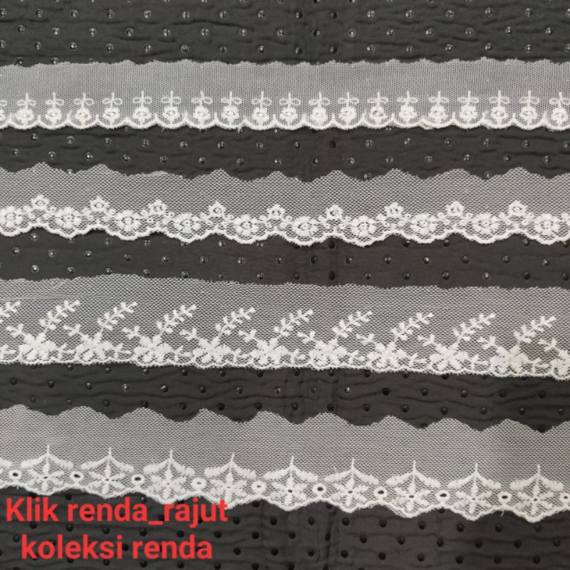 Jual Renda tile, renda bordir, renda air isi 15yard | Shopee Indonesia