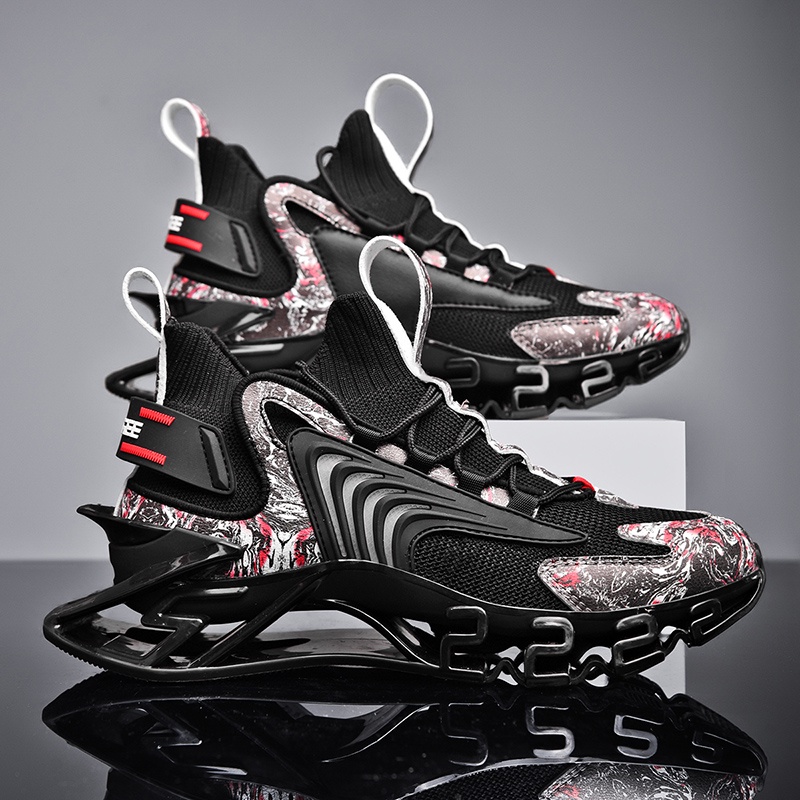 New Designer Reflective High Top Men Sneakers Breathable Running Shoes for  Men Young Run Gym Trail O