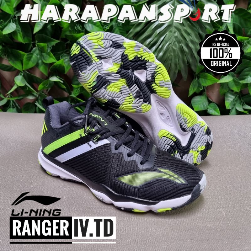 Jual SEPATU BADMINTON LINING RANGER NEW IV TD BLACKLIME ORIGINAL 100% ...