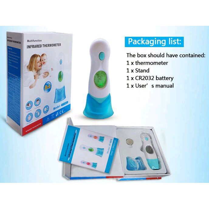 Jual free ongkir termometer bayi - digital baby thermometer 8 in 1 IT ...