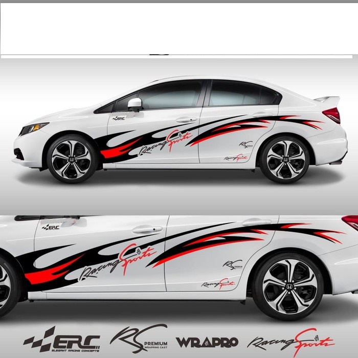 Jual Stiker Striping Tribal Racing Sport Stiker Mobil Sedan Vios Honda ...