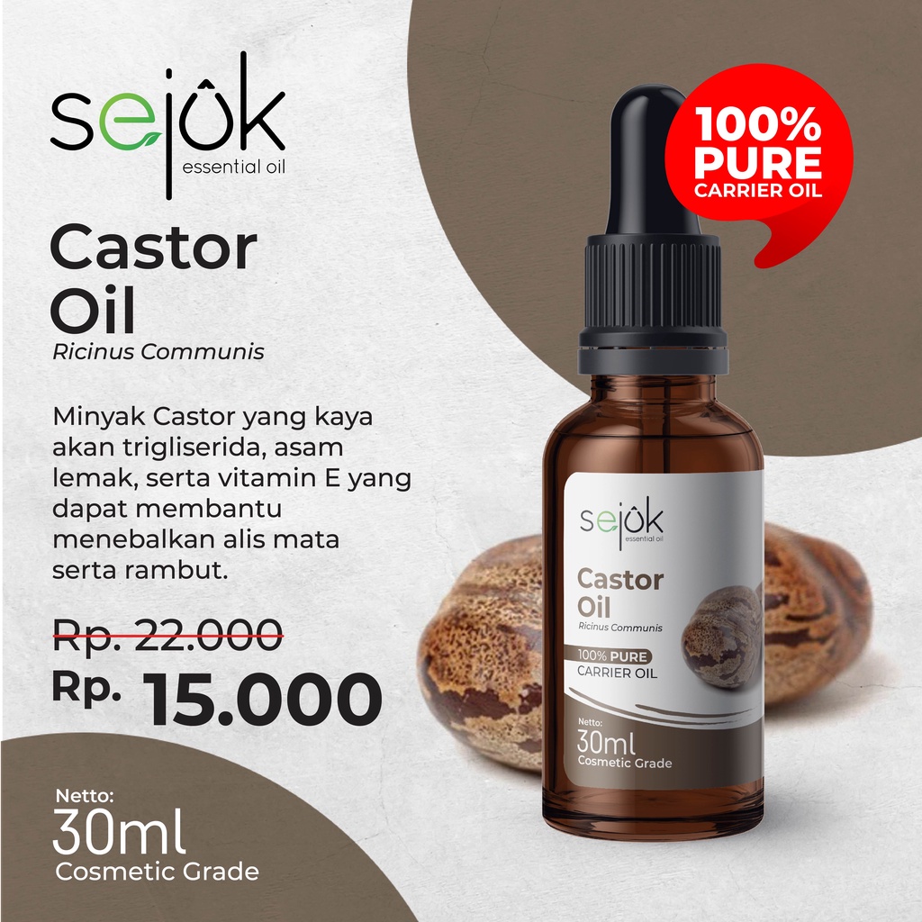 Jual Castor Oil / Minyak Jarak Carrier Oil / Perawatan Rambut / Pure ...