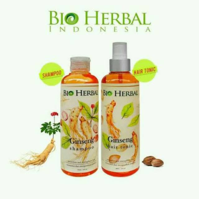 Jual Bio Herbal Ginseng Set (Shampoo + Hair Tonic) 250ml Shopee Indonesia