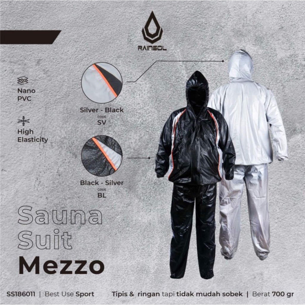 Jual Sauna Suit Mezzo BAJU SAUNA PRIA WANITA OLAHRAGA JOGGING GYM