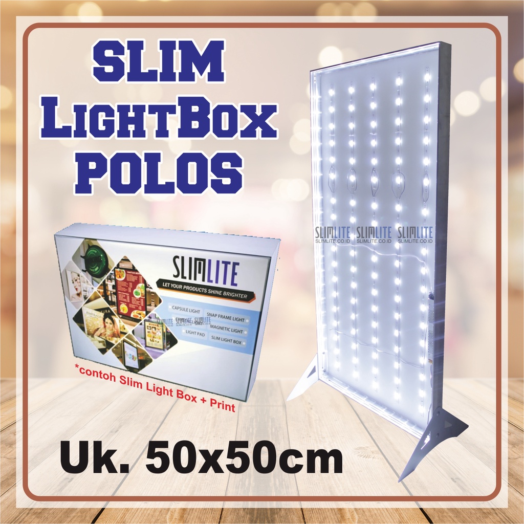 Jual Slim Light Box Ukuran 50x50cm - LED Neon Box Reklame - Alat ...