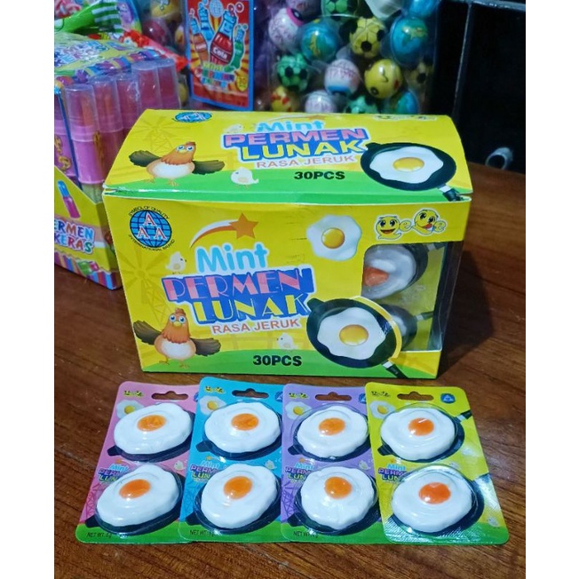 Jual [HALAL] Permen Lunak Bentuk Telor || Permen Empuk Telor Mata Sapi