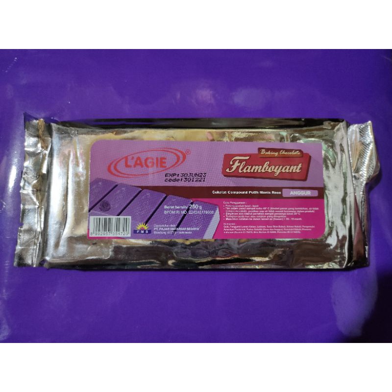 Jual COKLAT BATANG L'AGIE WARNA UNGU RASA ANGGUR 250GR | Shopee Indonesia