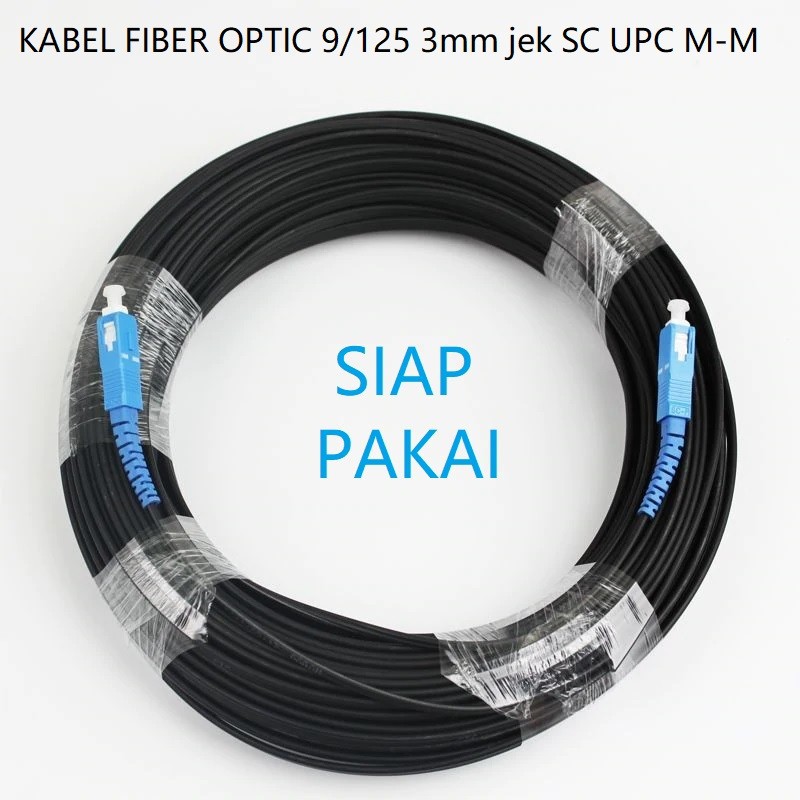 Jual Kabel Fiber Optik Optic Drop Cable SM SC UPC M-M Patch Cord FTTH ...