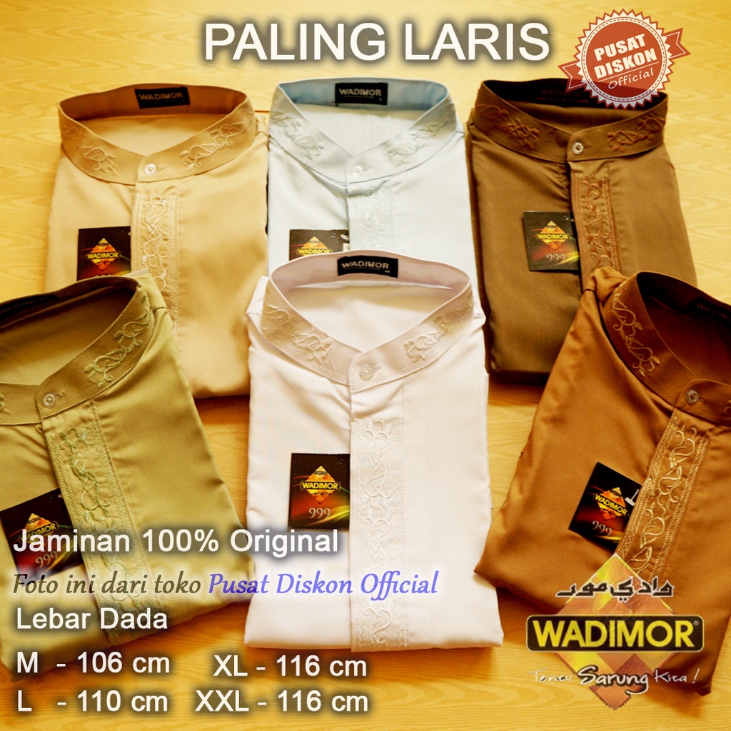 Baju Koko Dewasa Wadimor Baju Koko Lengan Panjang Baju Koko Putih Baju Koko Muslim Baju Taqwa Putih