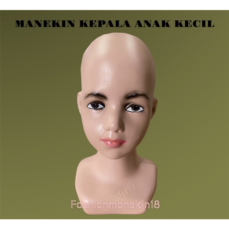 Jual MANEKIN KEPALA ANAK HIJAB PATUNG KEPALA DISPLAY ANAK KECIL