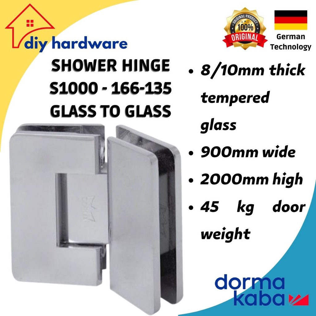 Jual Dorma Shower Hinge S1000166135 Glass To Glass Engsel Pintu Kaca
