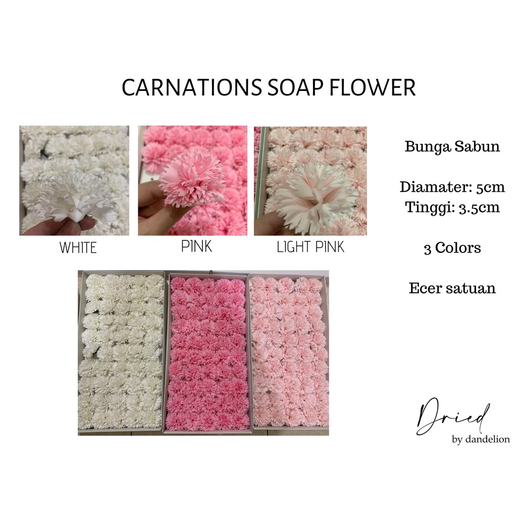 Jual Bunga Carnation Sabun / Carnations Soap Flower Ecer Per 1 Pcs ...