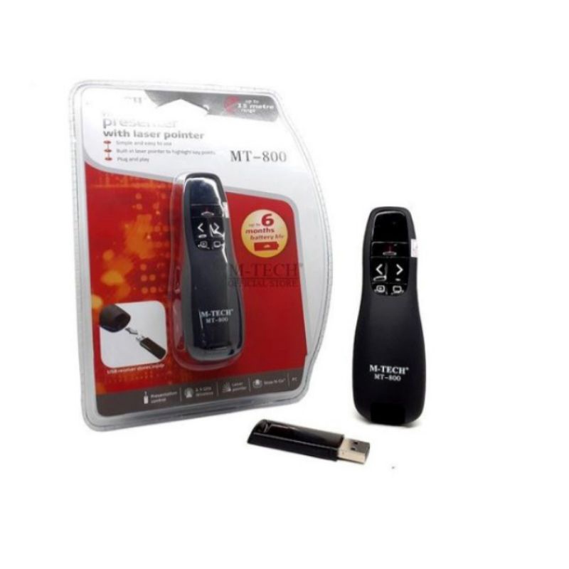 Jual Wireless Presenter With Laser Pointer M-Tech MT-800 | Shopee Indonesia