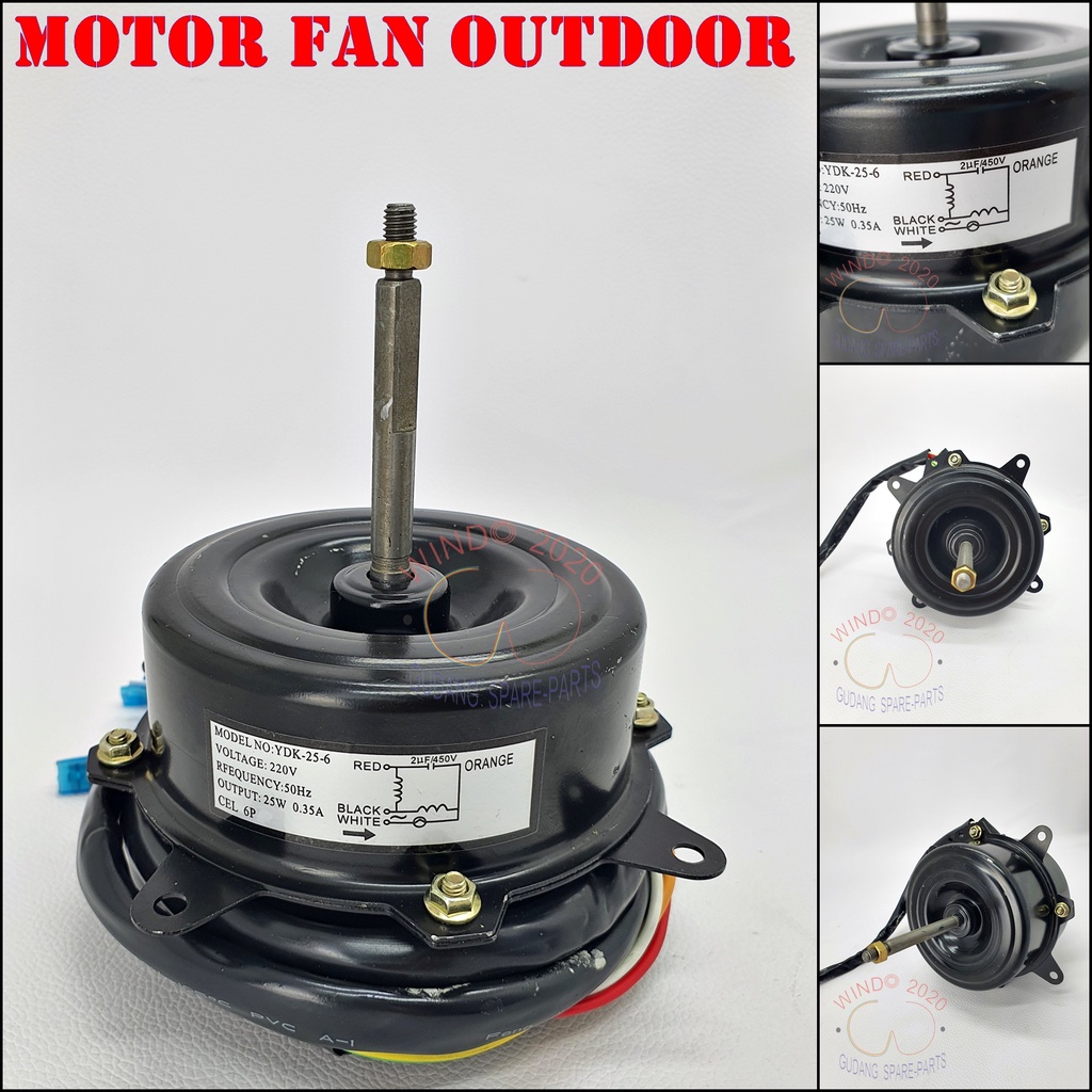 Jual MOTOR FAN OUTDOOR DINAMO KIPAS OUTDOR AC 0.5PK 2PK 220VAC