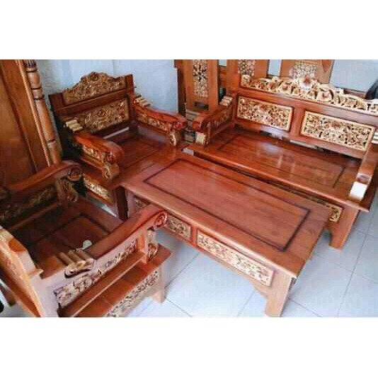 Jual Kursi Tamu Jati Full Ukir Jepara Kursi Ruang Tamu Kayu Jati Mawar
