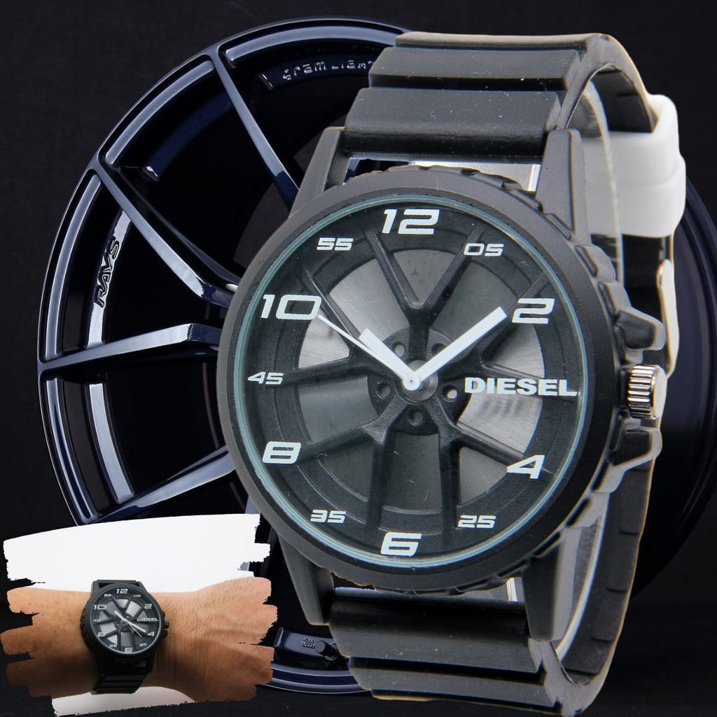 Jual Bisa Cod Jam Tangan Pria D5227 YL Tali Rubber Free Box & Baterai Cadangan Shopee Indonesia