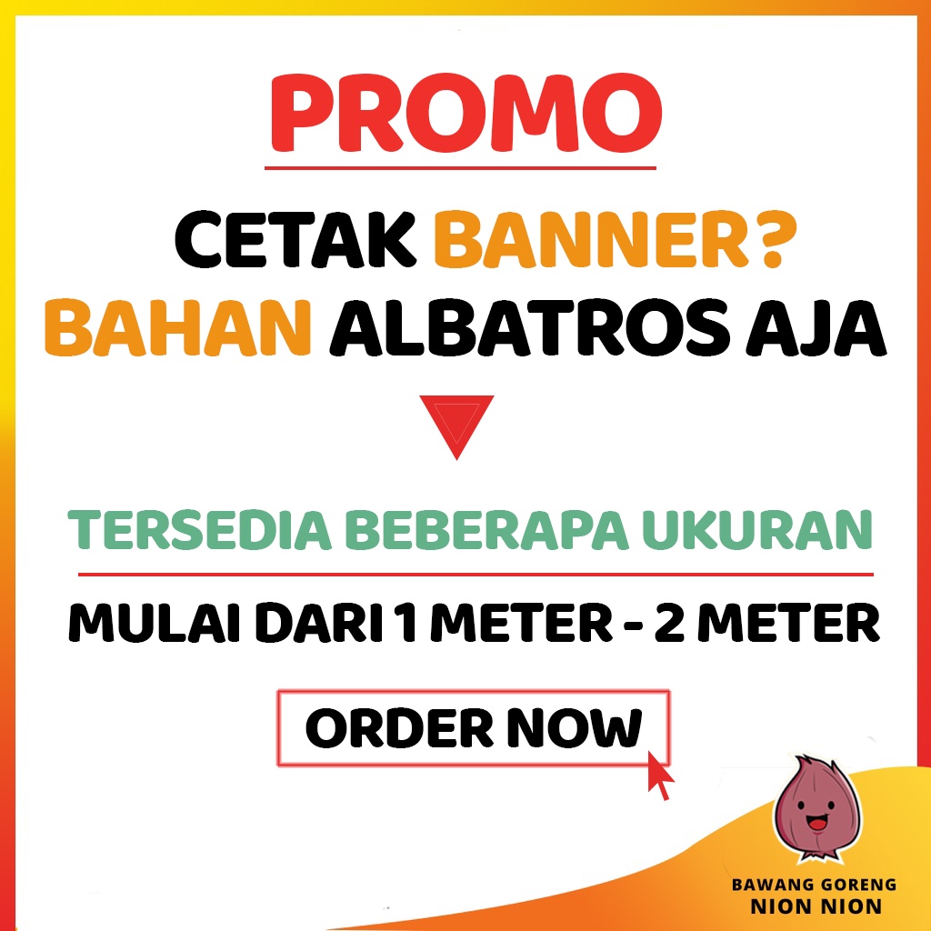 Jual Cetak Banner Bahan Albatros Per Meter Banner Spanduk Albatros