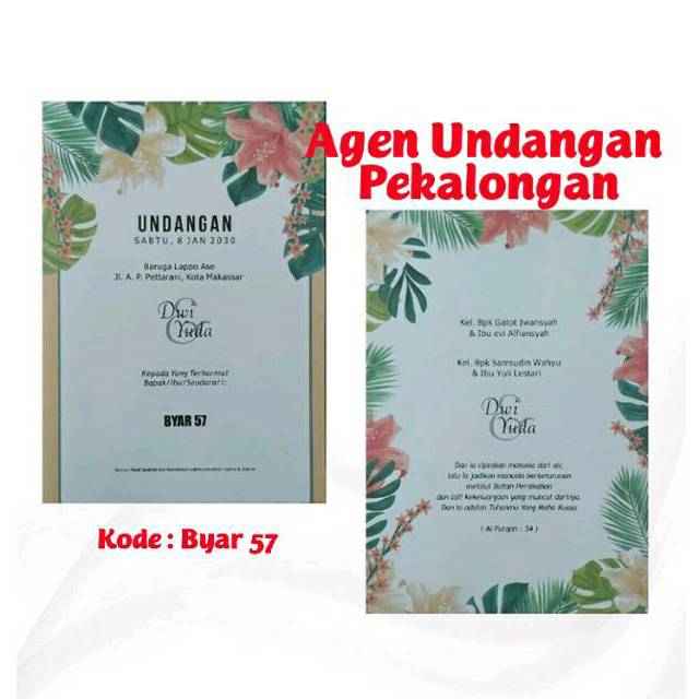 Jual Blangko Undangan Terbaru Seri Byar 57 Harga Murah | Shopee Indonesia
