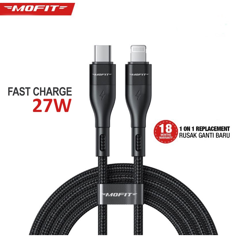 Jual MOFIT ML100 Type C to Lightning Cable Power Delivery 27W Shopee