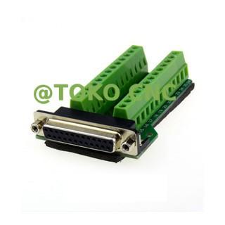 Jual DB25 Female to 25 Pin 25p Breakout Board Terminal Connector Screw ...