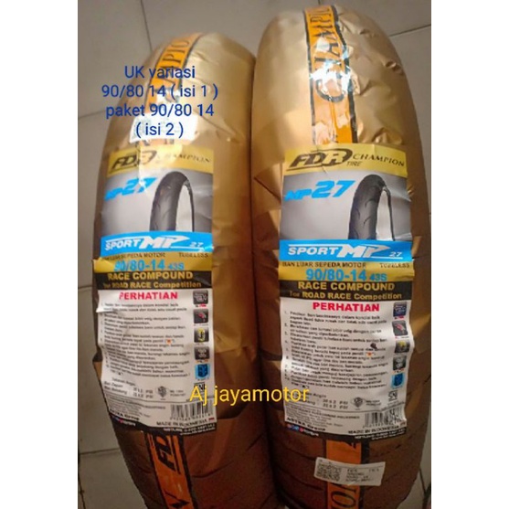 Jual BAN tubeless FDR MP 27 soft compont Ring 14 UK 90/80 14 bonus ...
