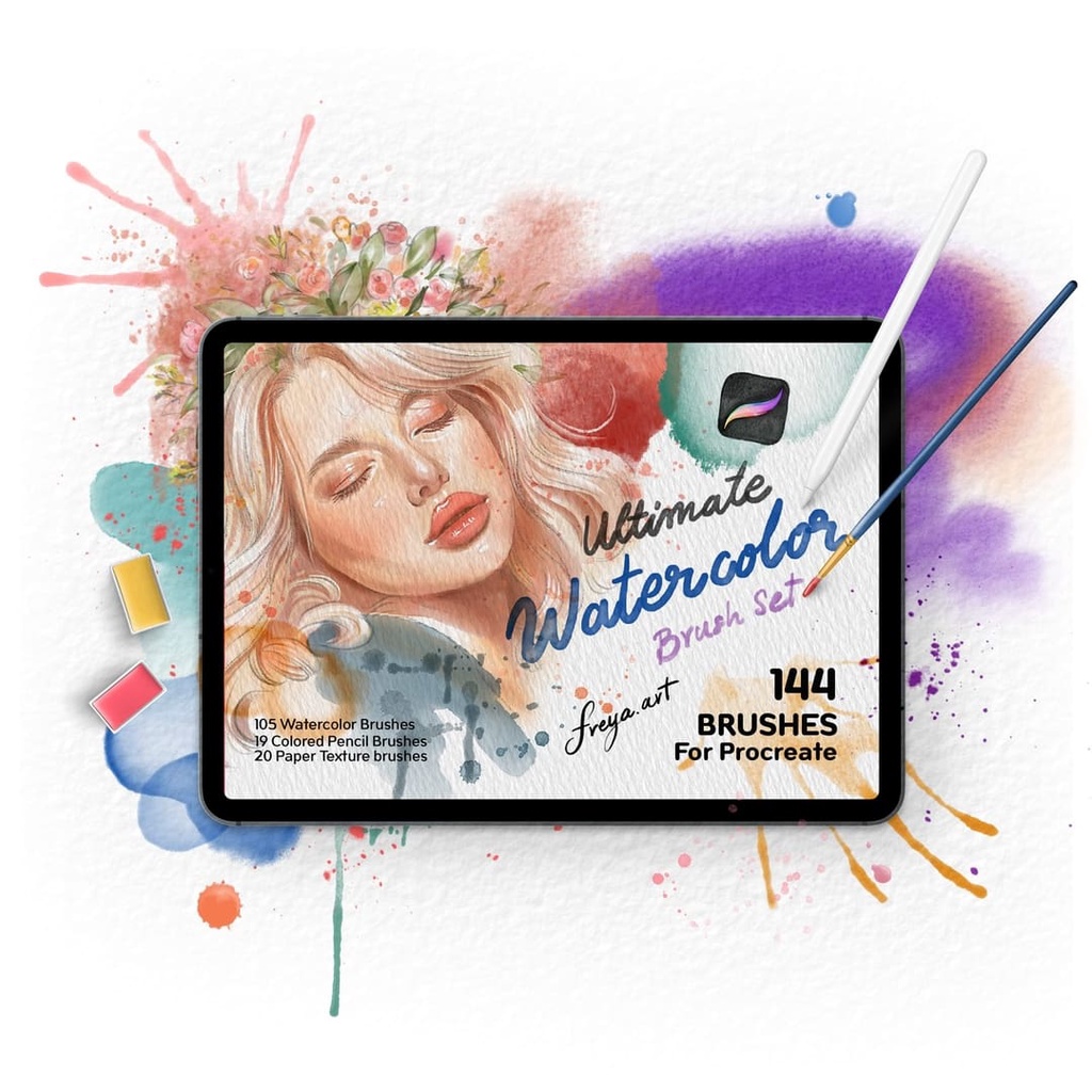 Jual Procreate Brush - Freya.Art Ultimate Watercolor Brush Set | Shopee ...