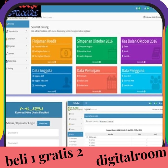 Jual Software Koperasi Simpan Pinjam Berbasis Web Full Version Shopee Indonesia 0101